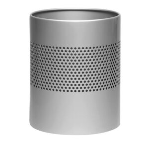 Waste Paper Bin - Round Perforated Range - Metal - 24 x 30 cm - Silver - 504SI