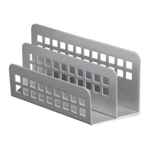 Letter Holder - Square Punch Steel Range - Metal - 7 x 20 x 8.5 cm - Silver - 428SI