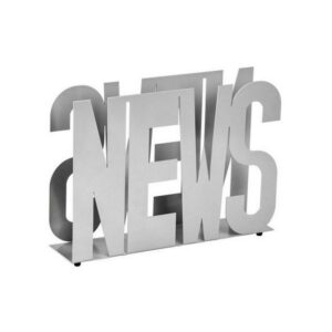 Steel Magazine Holder - Font - 44 x 10 x 32 cm - Silver - 241SI
