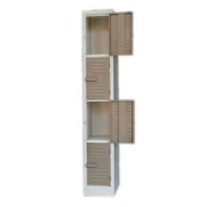 Steel Locker - Metal - 4 Tier - Four Door - 180 x 30 x 45 cm - LOC004-ivorykaroo