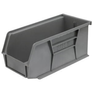 Stack & Hang Parts Storage Bin - Small Plastic Container - Size 5 - 28 x 14 x 13 cm - Grey - BIN-5-GREY