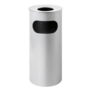 Steel Ashtray Litter Bin - Stainless Steel Top - 240 Ø x 600 (H) mm - Silver - 526SI
