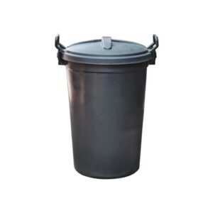 Plastic Rubbish Bin - 70L - Black - SA027BL