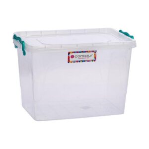13L Clip and Lock Plastic Storage Box - Colour Options - Pack of 5