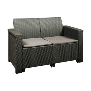 Jabulani Two Seater Patio Chair - Outdoor - Rattan Look - Colour Options - 122 x 57 x 75cm