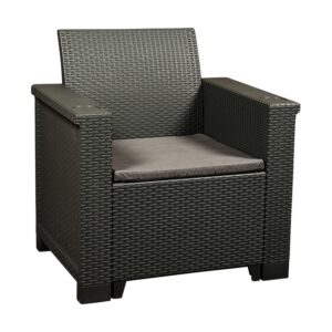 Jabulani One Seater Patio Chair - Outdoor - Rattan Look - Colour Options - 73 x 57 x 75cm