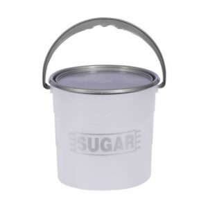 10L Plastic Bucket and Lid - Sugar - Pack of 5