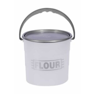 10L Plastic Bucket and Lid - Flour - Pack of 5
