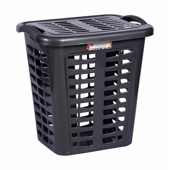 Mega Plastic Laundry Basket - Linen - Colour Options - Pack of 5