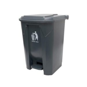 45L Plastic Pedal Bin - Grey