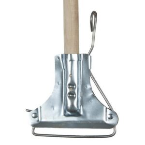 Metal Fan Mop Holder - Varnished Handle - 1.2m