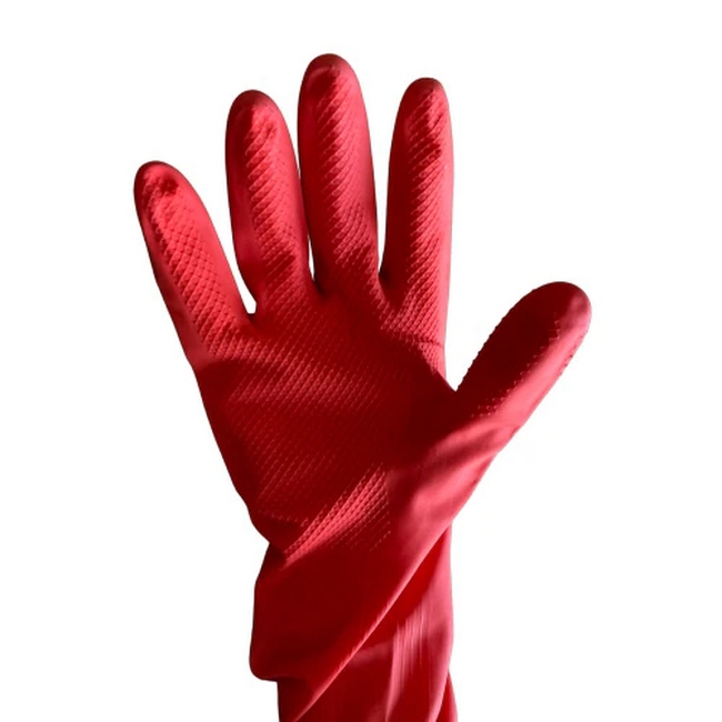 Household Latex Gloves - Red - Various Sizes
