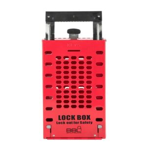 Lockout Box - Group - Holds 14 Locks - Red - Steel - 16.3 x 9.5 x 35.1 cm