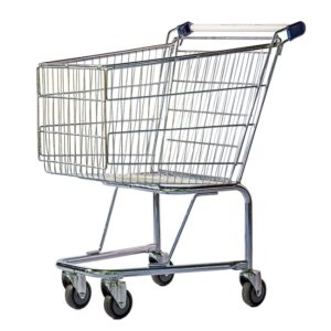 Steel Shopping Trolley - Metal Mesh - 100L