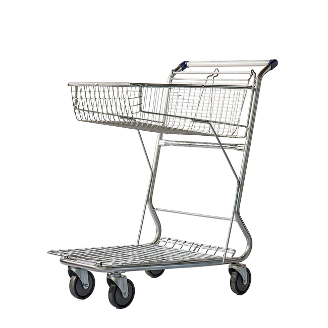 Steel Liquor Shopping Trolley - Medium Metal Mesh - 120L