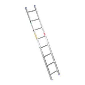 Single Aluminium Ladder - Lean-to Ladder - 8 Steps - 2.4m
