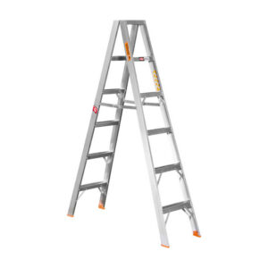 Aluminium Step Ladder - Double Sided - A-Frame - Heavy Duty Industrial - 6-Step - 1.80m