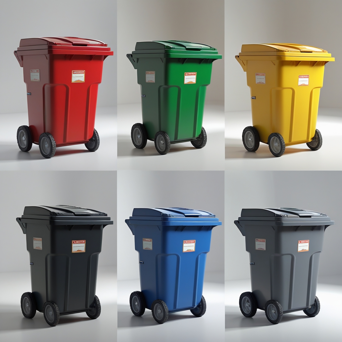 240 liter brown wheelie bin