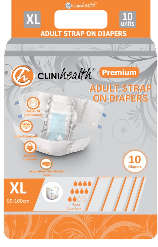 Adult Diapers Premium Strap On 10s – XLarge