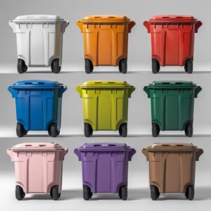 Violet 1100 liter wheelie bin