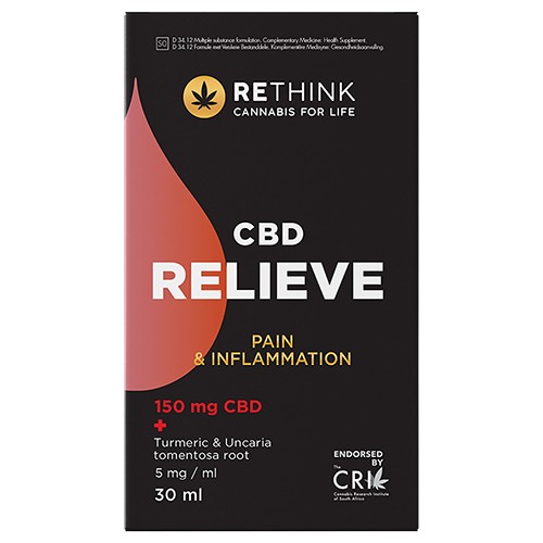 Rethink Cbd Relieve Oil 150mg 30ml