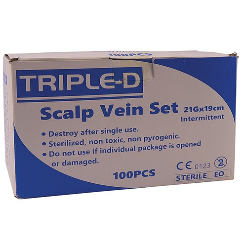 Scalp Vein Set Intermittent 21g 19cm – 100
