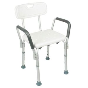 Shower Chair with Handles and Back Support – Aluminium