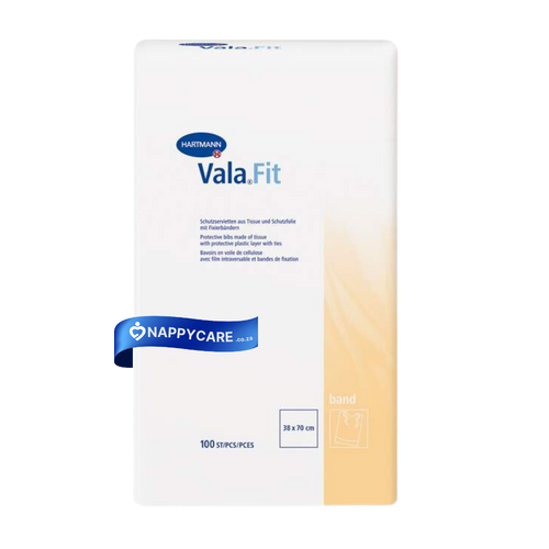 Vala Fit Bib (100pcs, Kangaroo Pocket, Disposable)