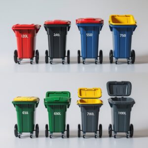 240 liter blue wheelie bin