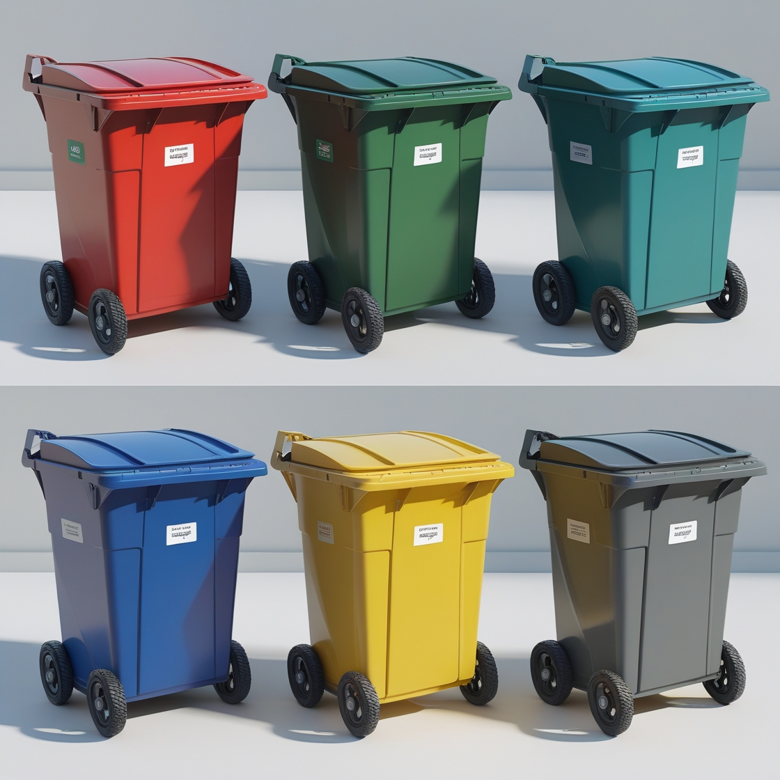 Grey 120 liter wheelie bin