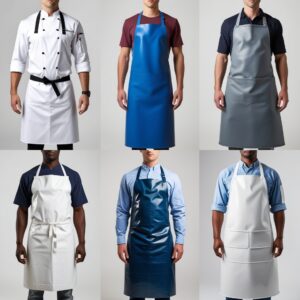 black cooking apron