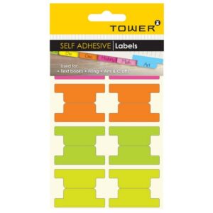 Self-Adhesive Tabs - 37 x 49mm - Fluorescent Colours - 1 Pack - SATF
