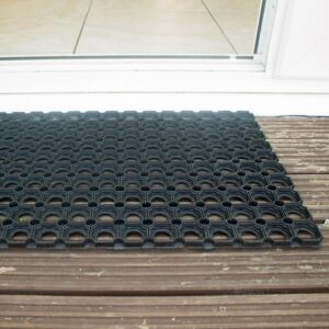 Heavy-Duty Doormat - Ringo Rubber Durable Mat - 60 x 40 x 1 cm - Black - RM010014
