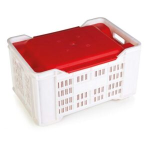Lid for Meat Crate - PLI-PI-401 Agri Lug - 50 x 35.5 x 5.5 cm - Virgin Material - HACCP - PI-401-Lid-virgin