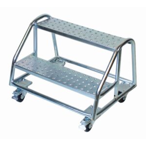 Mobile Safety Step Ladder - Mounty Rollstep - 2 Step - 0.5m High - MLH02