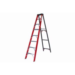 Fibreglass Single Sided Ladder - Industrial A-Frame - 14 Steps - 4.2m - FGS14