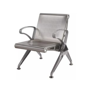 Airport Bench - Indoor and Outdoor Waiting Room Seat - Stainless Steel - Single Seat - Flat Pack - 60 x 67 x 82 cm - PF01