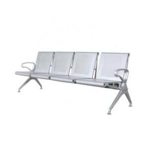 Airport Bench - Indoor Waiting Room Seat - Mild Steel - Heavy Duty - Four Seater - Flat Pack - 244 x 67 x 82 cm - PD04