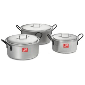 Pots with Lids - Combination - 6 Piece - Hart - Z2 - Aluminium - 150mm - 175mm - 200mm Pots - 701292