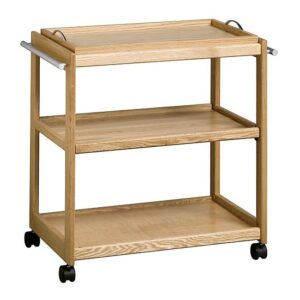 Tea Trolley with Butlers Tray - Contract Wooden Range - 46 x 78 x 79 cm - Oak - WAL892OA