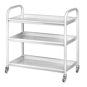 Tea Trolley - Removable Shelves - 94 x 44 x 96 cm - Silver - 649SI