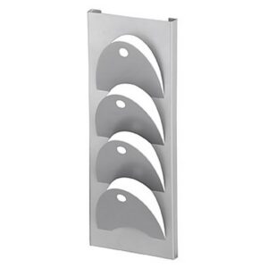 Steel Magazine Holder - Wall Mounted - D-Line - 18 x 20 x 50 cm - Silver - 240SI