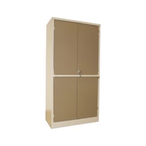 Steel Stationery Cupboard - Metal Storage Cabinet - 4 Shelves - Security Bar - 180 x 90 x 45 cm - SC001-ivorykaroo
