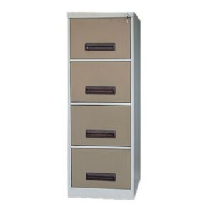 Steel Office Filing Cabinet - 4 Drawer File - 130 x 47 x 63 cm - 4FC02-ivorykaroo