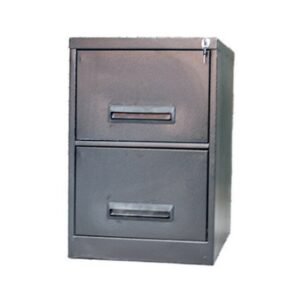 Steel Office Filing Cabinet - 2 Drawer File - 71 x 47 x 63 cm - 2FC01-grey