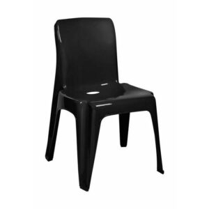 Plastic High Back Chair - Mia - Black