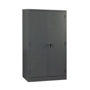 Steel Stationery Cupboard - Metal Storage Cabinet - 4 Shelves - Economy - Grey - 180 x 90 x 35 cm - SC350HG-grey