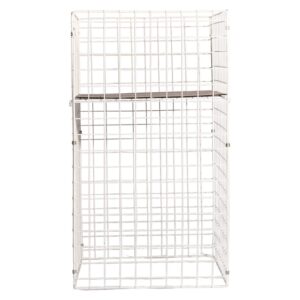 Steel Mesh Square Dump Bin - Collapsible - 50 x 50 x 90cm - White