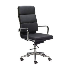 High Back Office Chair - Eames Cushion - PU Leather - Tilt - Gas Height - Colour Options