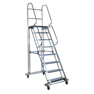 Mobile Safety Step Ladder - Mounty Rollstep - 15 Step - 4.60m High